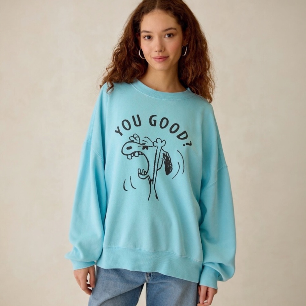 Peanuts UO Exclusive Graphic Crew Neck Sweatshirt